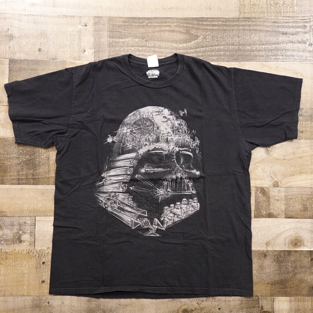 Star Wars Darth Vader Death Star Graphic T-Shirt Men’s XL Black Sci-Fi